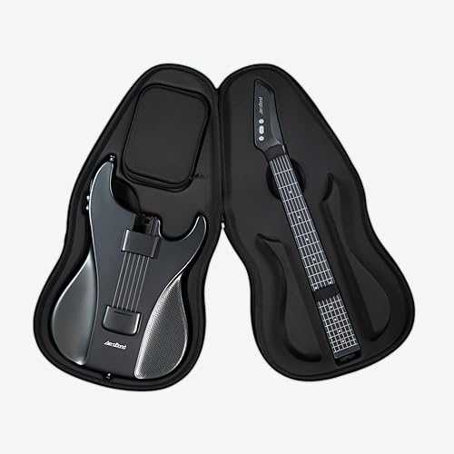 AeroBand Guitar Smart Guitar With Silicone Strings, Travel Silent Guitar With Detachable Fretboard, Headphone Jack, Built-インチ Speaker and Drum system, Aeroband APP Play, midi
