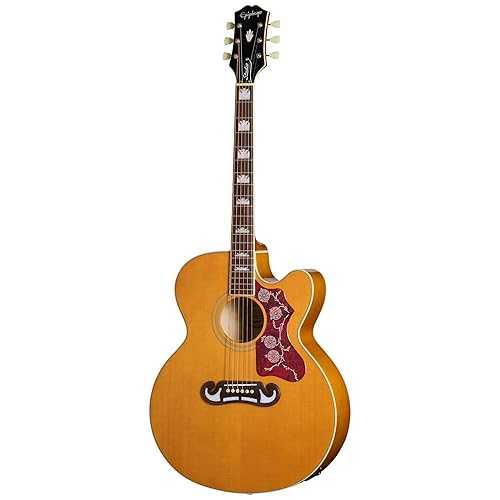 Epiphone J-200 Studio EC Jumbo Acoustic Electric, Natural with Bag
