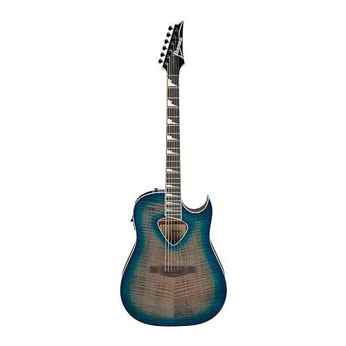 Ibanez Altstar Series ALT50FA Acoustic Electric Guitar, Blue Doom Burst