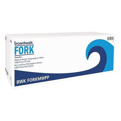 Boardwalk BWKFORKMWPP Mediumweight Polypropylene Fork - White (1000/Carton)