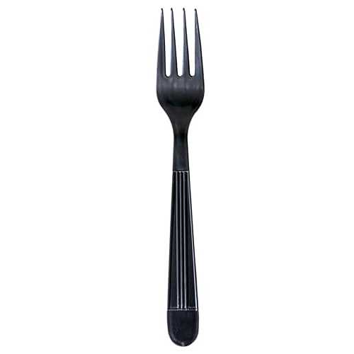Daxwell Plastic Forks, Heavyweight Polypropylene (PP), Black, A10002070 (Case of 1,000)