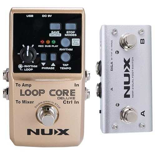 NUX Loop Core Deluxe Guitar Looper Pedal, with NMP-2 Footswitch, 8 Hours with Unlimited Layers, 24-Bit 28,701円