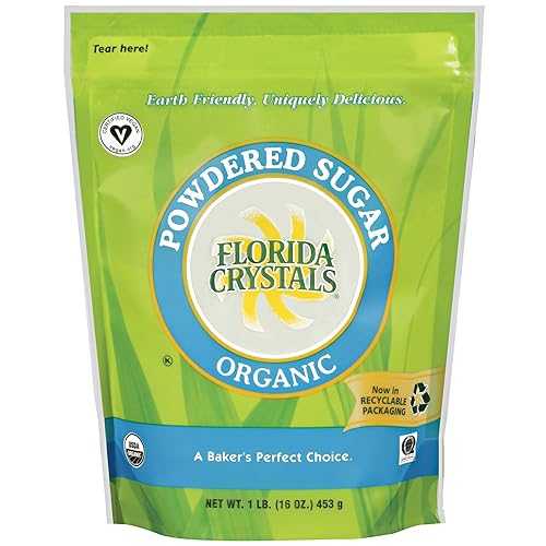 Florida Crystals オーガニック粉砂糖、16オンス (6個パック) Florida Crystals Organic Powdered Sugar, 16 Ounce (Pack of 6)