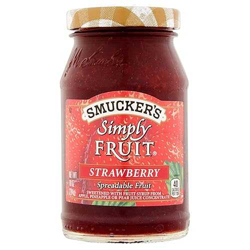 Smucker's Simply Fruit スプレッダブル フルーツ 10 オンス ジャー (3 個パック) (ストロベリー) Smucker's Simply Fruit Spreadable Fruit 10oz Jar (Pack of 3) (Strawberry)
