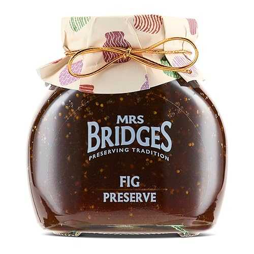洋書 Mrs Bridges Fig Preserve, Made in Scotland, 12oz Jar (Pack of 1)