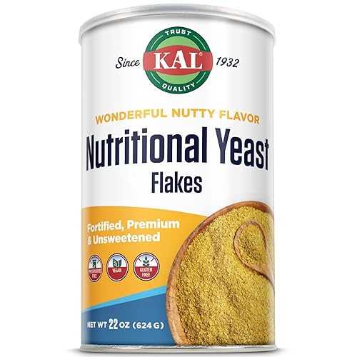 KAL Nutritional Yeast Flakes, Fortified with B12, Folic Acid \u0026 Other B Vitamins, Unsweetened, Great Nutty Flavor, Vegan \u0026 Gluten Free, 60-Day Money Back Guarantee, Made インチ the USA, 62 Servings, 22薬局衡オンス