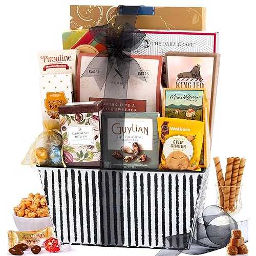 Broadway Basketeers Valentines Gift Basket Snack Gifts for Women, Men, Families, College Teacher Appreciation, Thank You, Corporate, Get Well Soon Care Package