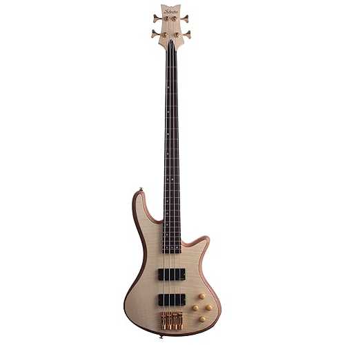Schecter Stiletto Custom-4 Electric Bass (4 String, Natural Satin)
