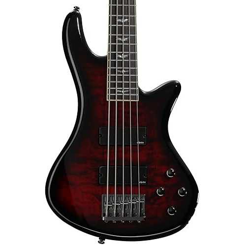 Schecter Stiletto Extreme-5 Bass Guitar, Black Cherry