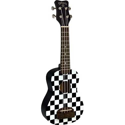 Kohala, 4-String Ukulele, Right-Handed, Checkerboard (KT-SCB)