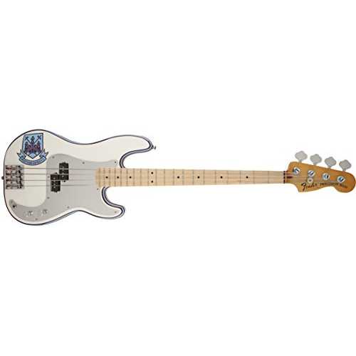 Fender Steve Harris Precision Bass, Maple Neck, Olympic White with Stripe