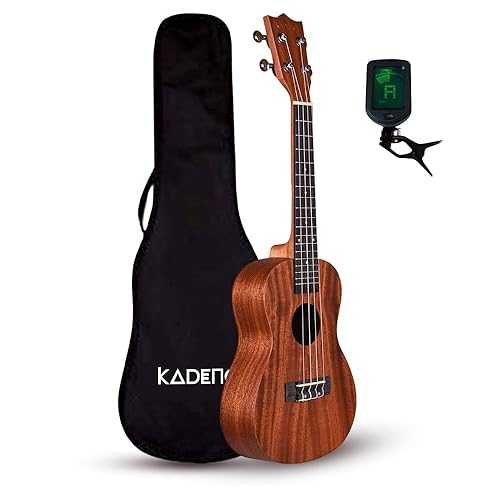 Kadence UKC03C Concert 23\" Acoustic Ukulele / Mahogany Wood / Comes with Bag / Includes Learning Course / Brown"