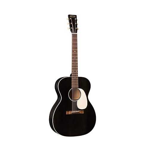 Martin Guitar 000-17E Acoustic-Electric Guitar with Hardshell Case, Sitka Spruce and Mahogany Construction, Satin Finish, 000-14 Fret, and Modified Low Oval Neck Shape, Black Smoke