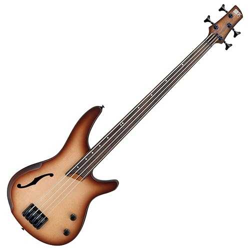 Ibanez SRH500F Fretless Bass Guitar - Natural Browned Burst Flat