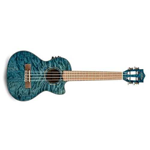 Lanikai, 4-String Ukulele, Sand,Blue,Chrome (QMBLCET)