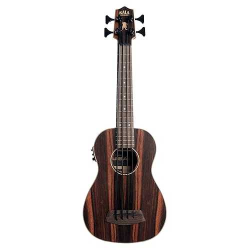 Striped Ebony Acoustic-Electric U?BASS Rosewood Update Kala Striped Ebony Acoustic-Electric U BASS Rosewood Update