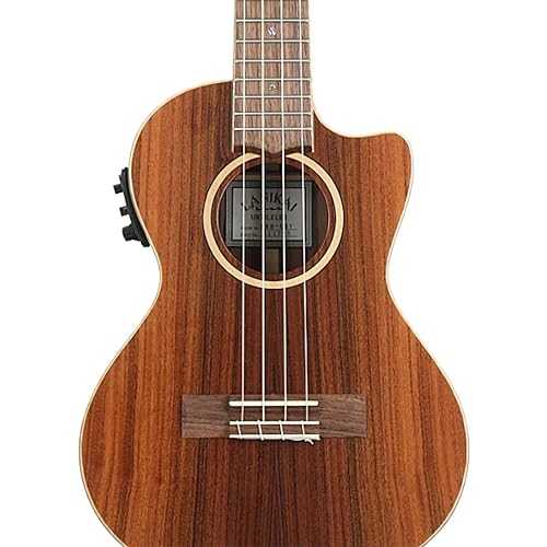 Lanikai MRS-CET 4 String Ukulele, Tenor All Morado Ukulele with Cutaway and Electronics