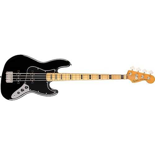 Squier Classic Vibe 70s Jazz Bass, Black, Maple Fingerboard Fender Squier Classic Vibe 70s Jazz Bass, Black, Maple Fingerboard