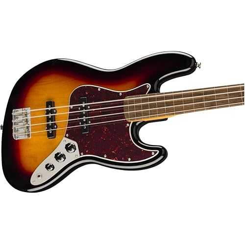 Squier Classic Vibe 60s Jazz Bass, 3-Color Sunburst, Fretless, Laurel Fingerboard Fender Squier Classic Vibe 60s Jazz Bass, 3-Color Sunburst, Fretless, Laurel Fingerboard