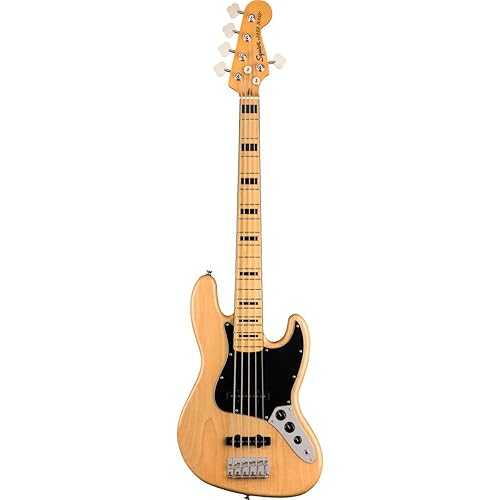 Squier Classic Vibe 70s 5-String Jazz Bass, Natural, Maple Fingerboard Fender Squier Classic Vibe 70s 5-String Jazz Bass, Natural, Maple Fingerboard