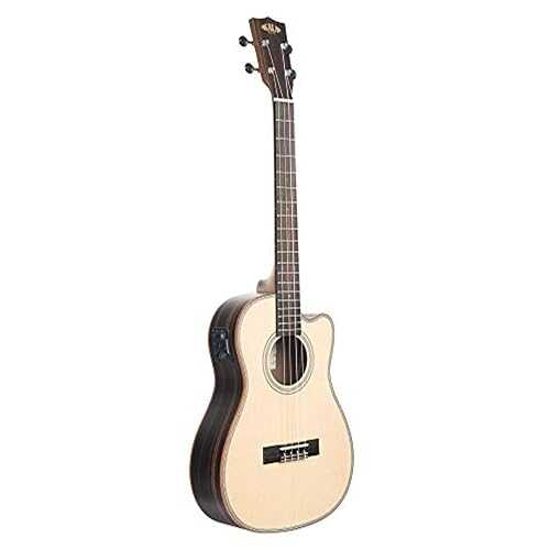 Solid Spruce Striped Ebony Baritone Cutaway w/EQ Kala Solid Spruce Striped Ebony Baritone Cutaway w/EQ