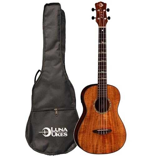 Luna High Tide Koa Baritone Acoustic-electric Ukulele - Satin Natural