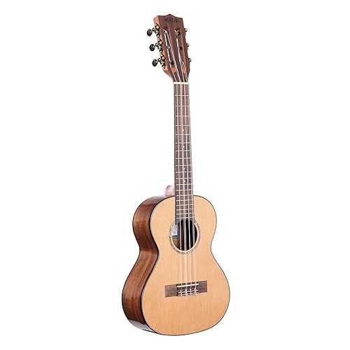 Kala Brand Music Co. Solid Cedar Top Acacia 6-String, Ukulele, Natural, Tenor (KA-SCAC-T6)