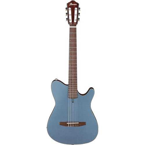 Ibanez FRH10N Thinline Nylon Acoustic-electric Guitar - Indigo Blue Metallic Flat