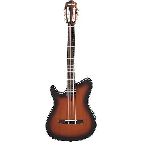 Ibanez FRH10N Thinline Left-handed Nylon Acoustic-electric Guitar - Brown Sunburst