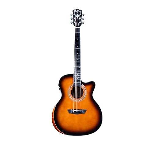 Washburn G10CE Comfort Series Grand Auditorium Cutaway Acoustic Electric Guitar, Sunburst