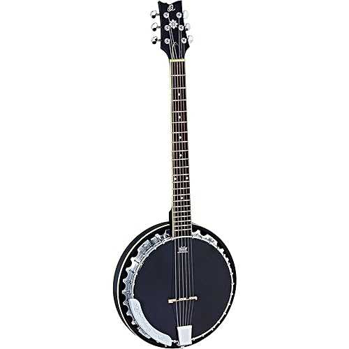Raven Series 6-String Acoustic-Electric Banjo w/Bag Ortega Guitars Raven Series 6-String Acoustic-Electric Banjo w/Bag