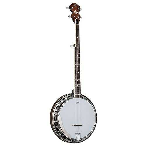 Ortega Americana Series 5-String Flamed Maple Resonator Banjo, Satin Whiskey Burst (OBJ300-WB) Ortega Guitars Ortega Americana Series 5-String Flamed Maple Resonator Banjo, Satin Whiskey Burst (OBJ300-WB)