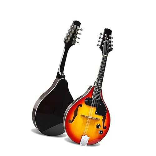 Mandolin Instrument Kit Electric Mandolin Spruce Acoustic Guitar 8 Strings Highgloss Hollow F Sound Hole Sunburst Instrument TSTS Mandolin Instrument Kit Electric Mandolin Spruce Acoustic Guitar 8 Strings Highgloss Hollow F