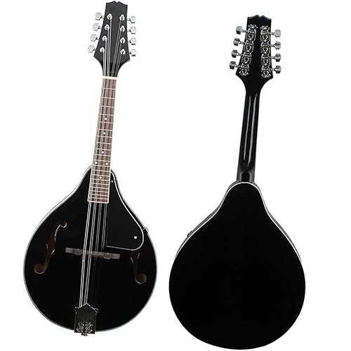 Mandolin Instrument Kit 8 String Guitar A Style Acoustic Mandolin Musical Instrument Gift Black Basswood Mandolin With Bag Picks Tuner TSTS Mandolin Instrument Kit 8 String Guitar A Style Acoustic Mandolin Musical Instrumen