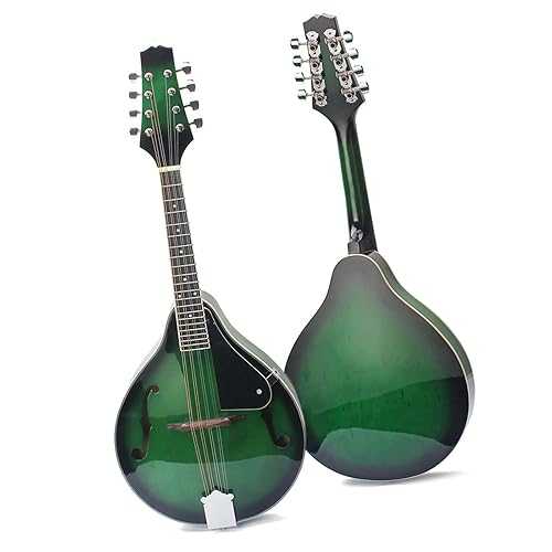 Mandolin Instrument Kit Mandolin A Style 8-String Basswood Body Wood Fingerboard Adjustable String Instrument For Benginners With Storage Bag TSTS Mandolin Instrument Kit Mandolin A Style 8-String Basswood Body Wood Fingerboa