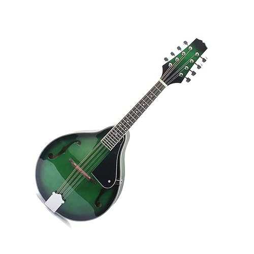 Mandolin Instrument Kit Mandolin Basswood Glossy Gradient Green Version, Acoustic Mandolin 8 Strings Instrument For Beginner TSTS Mandolin Instrument Kit Mandolin Basswood Glossy Gradient Green Version, Acoustic Mandolin 8 S