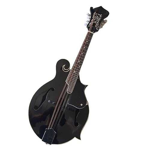 Mandolin Instrument Kit Cutaway F-shaped 8-string Guitar Mandolin Eight-string Tibetan Musical Instrument F-shaped Black TSTS Mandolin Instrument Kit Cutaway F-shaped 8-string Guitar Mandolin Eight-string Tibetan Musical Instrume