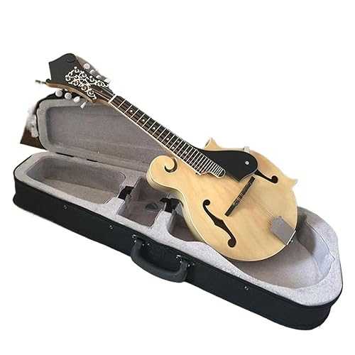 Mandolin Instrument Kit Cutaway F-shaped 8-string Guitar Mandolin Eight-string Tibetan Musical Instrument F-shaped Original Wood Color TSTS Mandolin Instrument Kit Cutaway F-shaped 8-string Guitar Mandolin Eight-string Tibetan M