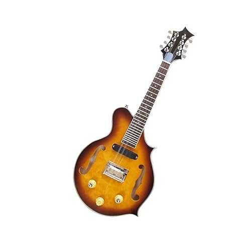 Mandolin Instrument Kit Electric Mandolin Mahogany Maple Veneer Body Rosewood Fingerboard TSTS Mandolin Instrument Kit Electric Mandolin Mahogany Maple Veneer Body Rosewood Fingerboard