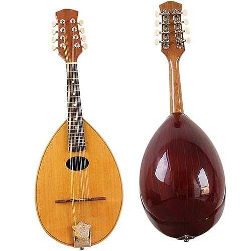 Mandolin Instrument Kit Hand-made Solid Spruce Wood Scoop Shape Mandolin 31 Inch Wood Spruce Top 8 String Mandolin Guitar High Grade Mandolin(Scoop shape no EQ) TSTS Mandolin Instrument Kit Hand-made Solid Spruce Wood Sc