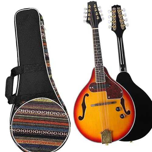 8 Strings Electric Mandolin Guitar Classical Melodic Instrument A Style Electric Mandolin With Carrying Backpack Cloth(Mandolin) QJWENFD 8 Strings Electric Mandolin Guitar Classical Melodic Instrument A Style Electric Mandoli