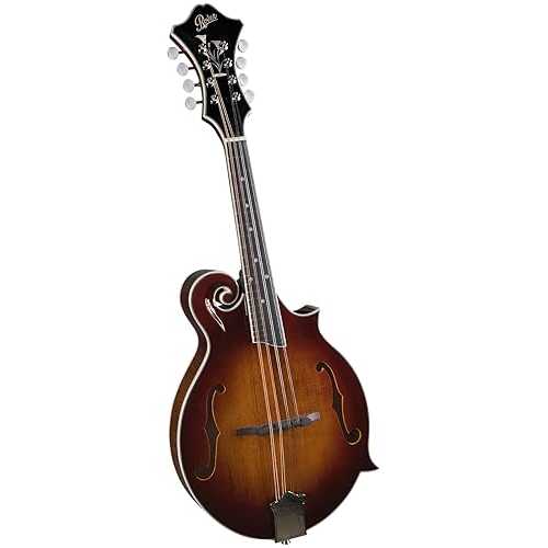 Rover RM-85 Deluxe F-model Mandolin - Burgundy Burst - Solid Sitka Spruce Top \u0026 Flamed Maple Body with Adjustable Bridge and Gig Bag Rover RM-85 Deluxe F-model Mandolin Burgundy Burst Solid Sitka Spruce Top \u0026 Flamed M