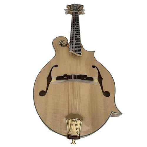 Custom Solid Spruce Top Hand Carved F style Mandolin with Solid Flamed Maple Back Side and Golden Hardware TYERVN Custom Solid Spruce Top Hand Carved F style Mandolin with Solid Flamed Maple Back Side and Golden Hardwar