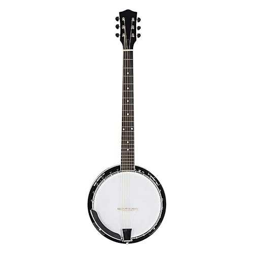 Vasitelan Beginnner Banjo, Full Size Banjos with Wrench,Screwdriver Tools (6 String)