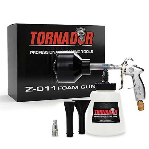 トルナドール Z-011 フォームガン(ブラック) Tornador Z-011 Car Wash Foam Gun / Adjustable Foam Sprayer with 32oz Reservoir / Professional Car Cleaning Tool for Interior & Exterior / Compatible with Tornador Foam Cleaner|Glomarket