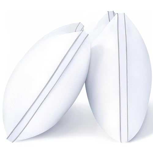 viewstar Bed Pillows Queen Size Set of 2, Firm Support Down Alternative Gusseted Pillows for Side, Back, or Stomach Sleepers, White