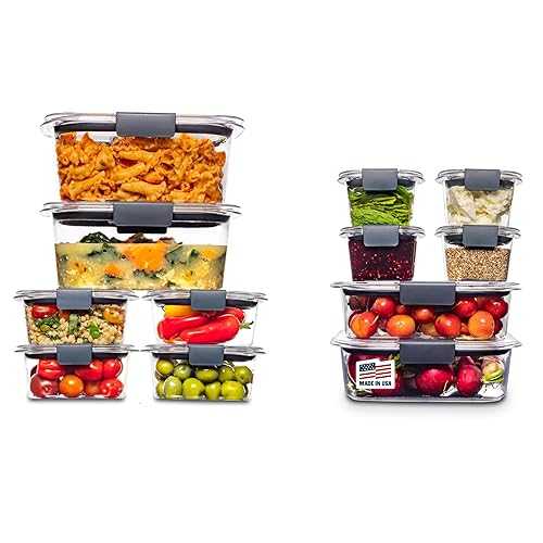 Rubbermaid Brilliance BPA-Free Airtight Food Storage Containers, 24-Piece Set, Easy for Meal Prep, Lunch \u0026 Leftovers