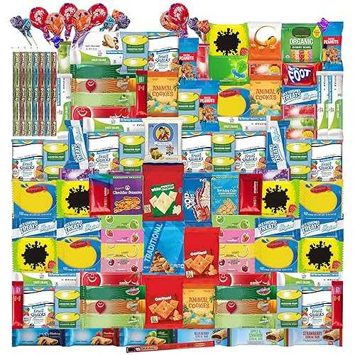 Foxy Fane 120 count Deluxe Snack Box - Ultimate Gift Care Package with Variety Assortment of Crackers, Cookies, Candy, Chips & other Snacks - Bulk Bundle of Delicious Treats (120 Snacks)|Glomarket