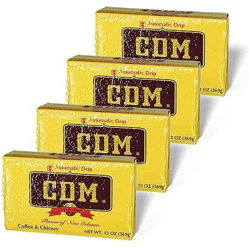 CDM Ground Coffee & Chicory Automatic Drip, 13oz Bag (Pack of 4)｜Glomarket
