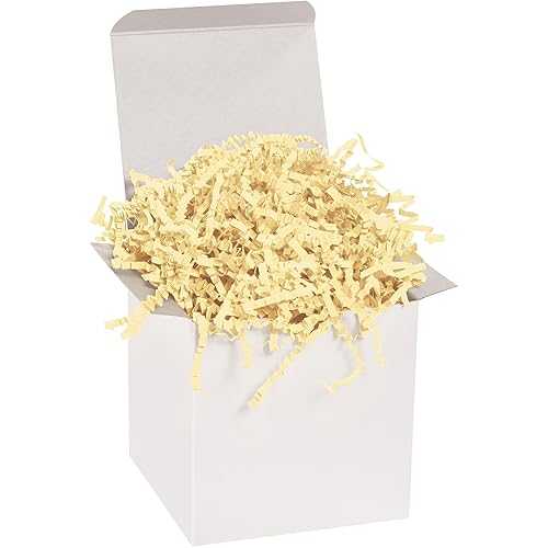BOX USA 40 重量ポンド. French Vanilla Crinkle Paper Packing, Shipping, and Moving Box Filler Shredded Paper for Box Package, Basket Stuffing, Bag, Gift Wrapping, Holidays, Crafts, and Decoration